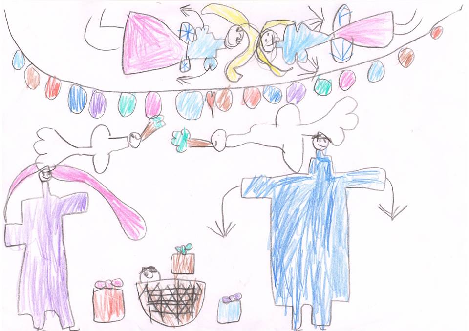 " Jeesuslaps ja Noa tuvid oliivioksaga" Marie Elise Põder, 6. aastane